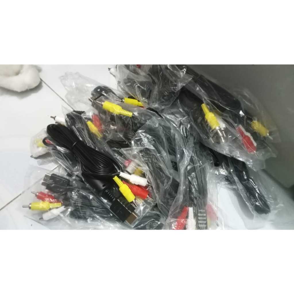 Kabel AV Ps2 Ps3 kabel RCA buat sony ps2 atau ps3 ke tv tabung