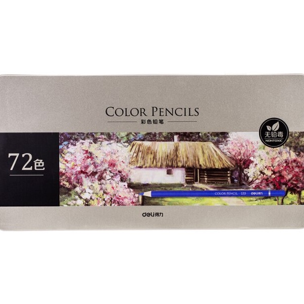 

KODE Q97S Deli Pensil Warna HighGrade MinyakOil Pencil Color 72 Warna 6568