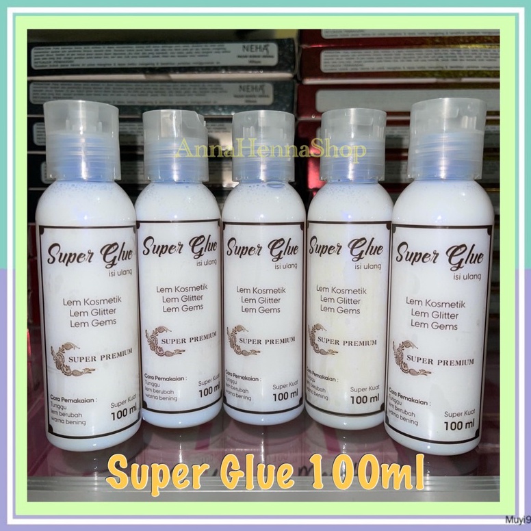 

KODE A18W Isi 1ml lem isi ulang Lem Henna lem kulit super premium woterproff