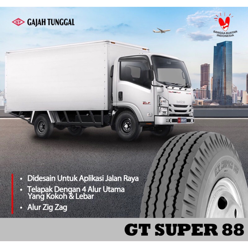 ban truck 750 r15 GT Super88 truck engkel ban benang 7.50 R15 12ply ban nylon 750 15 Ban Luar aja