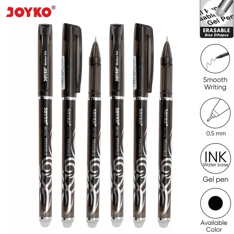 

KODE Q72P Pulpen Joyko GP279 Shokyo 5 mm Erasable Bisa Dihapus Gel Pen Pulpen Bisa Dihapus 1 Lusin 12 pcs