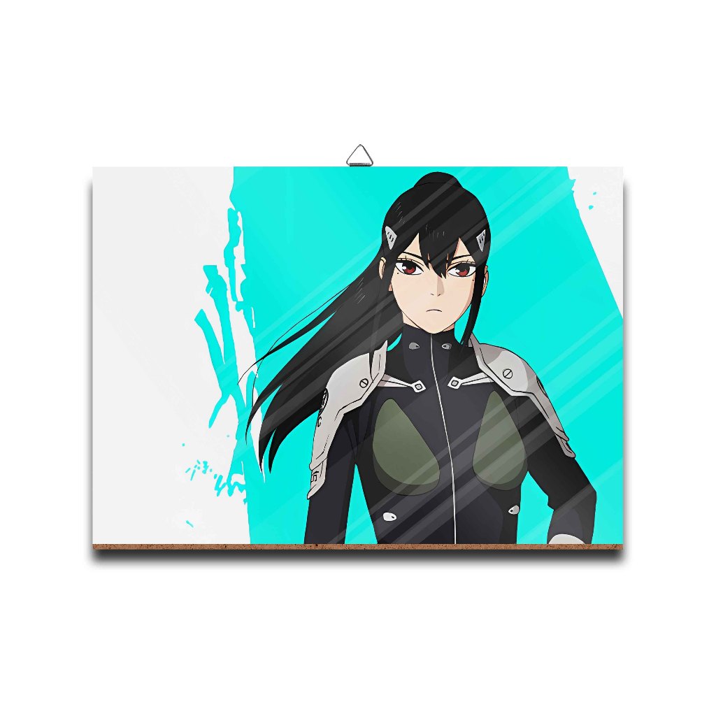 Poster dinding kayu animeMINA ASHIRO ALT-KAIJU NO20material MDF