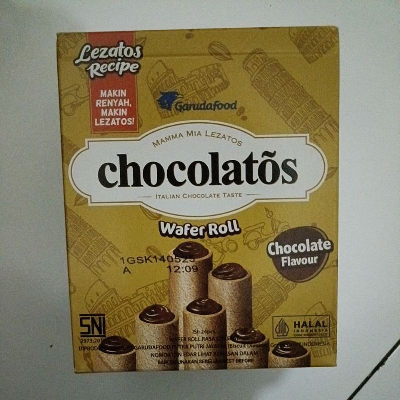 

chocolatos 24 pcs perbox ,wafer roll