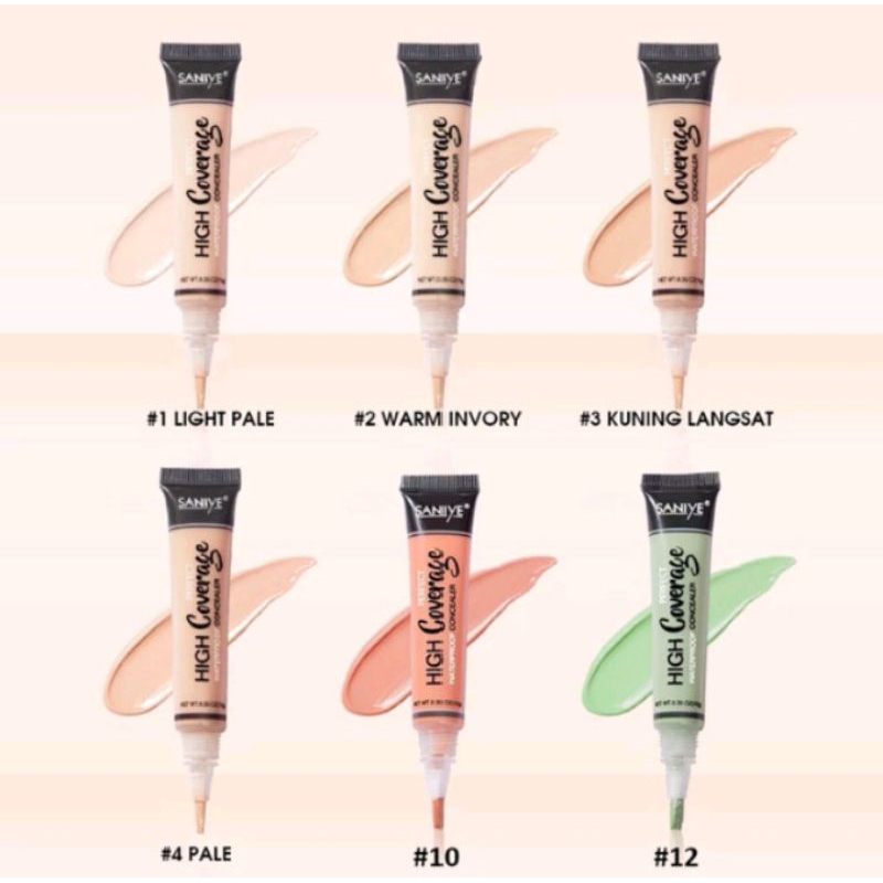 Concealer SANIYE - SANIYE HIGH COVERAGE LIQUID CONCEALER WHIT BRUS