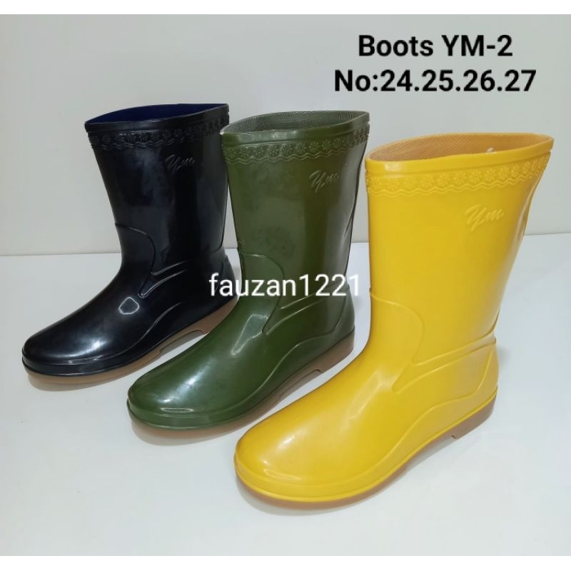 Sepatu Boots Karet Pendek Sepatu Boots Hujan Yumeida YM-2