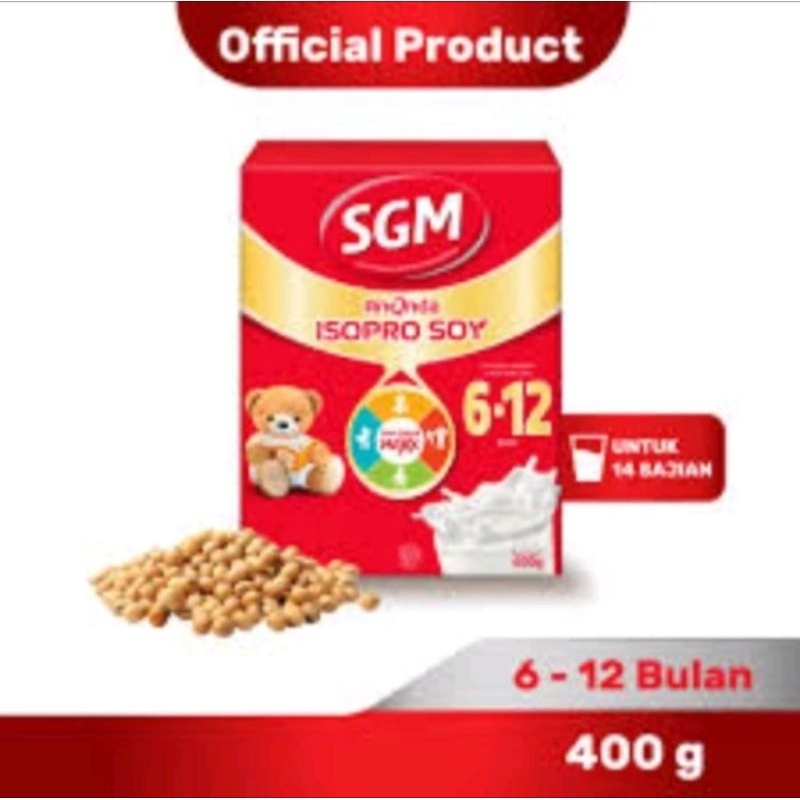 

SUSU SGM ANANDA ISOPROY SOY (SUSU SOYA) 6-12 BULAN 400G