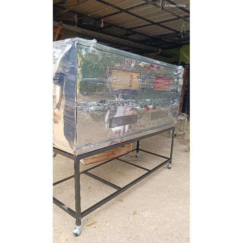 Oven Gas Bahan Stainless Ukuran 120x70x55 CM, Oven Gas Api Atas Bawah, Oven Gas Lengkap, Oven Gas Be