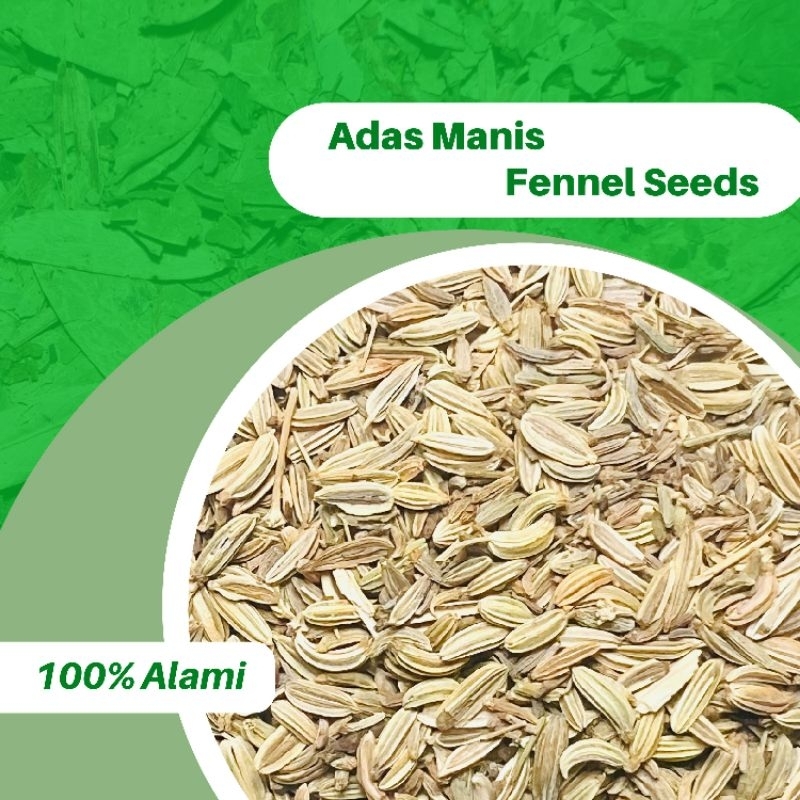 

100GR FENNEL SEEDS (ADAS MANIS) 100% ASLI