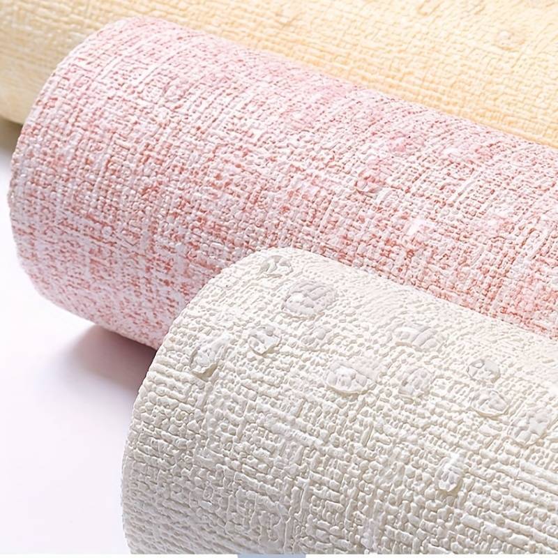 QAZ1 (PAKET 5 Roll) Wallpaper Linen 5 Roll Wallpaper Dinding Dekorasi Kamar Wallpaper Dinding Linen