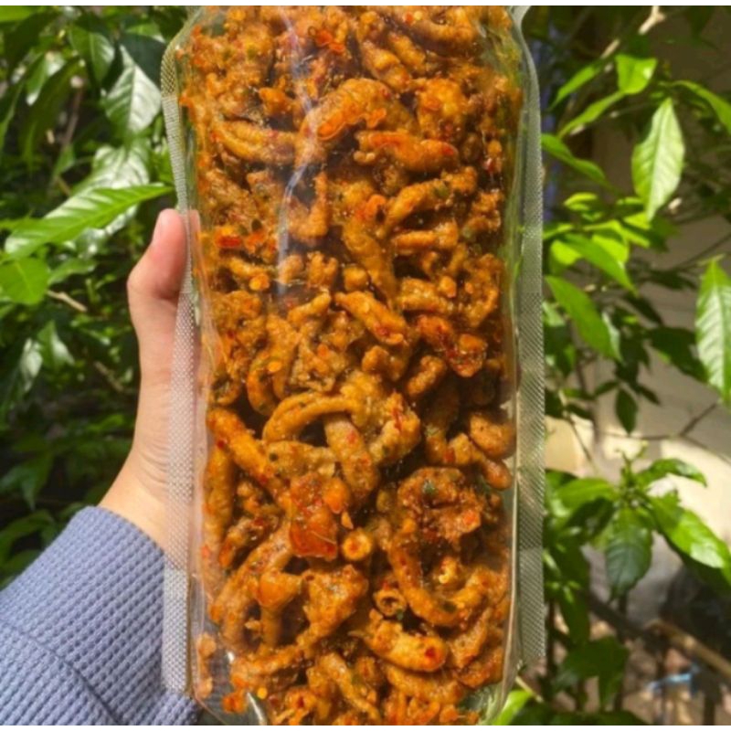 

100gram - Usus crispy / kripik usus bumbu pedas daun jeruk 100gram