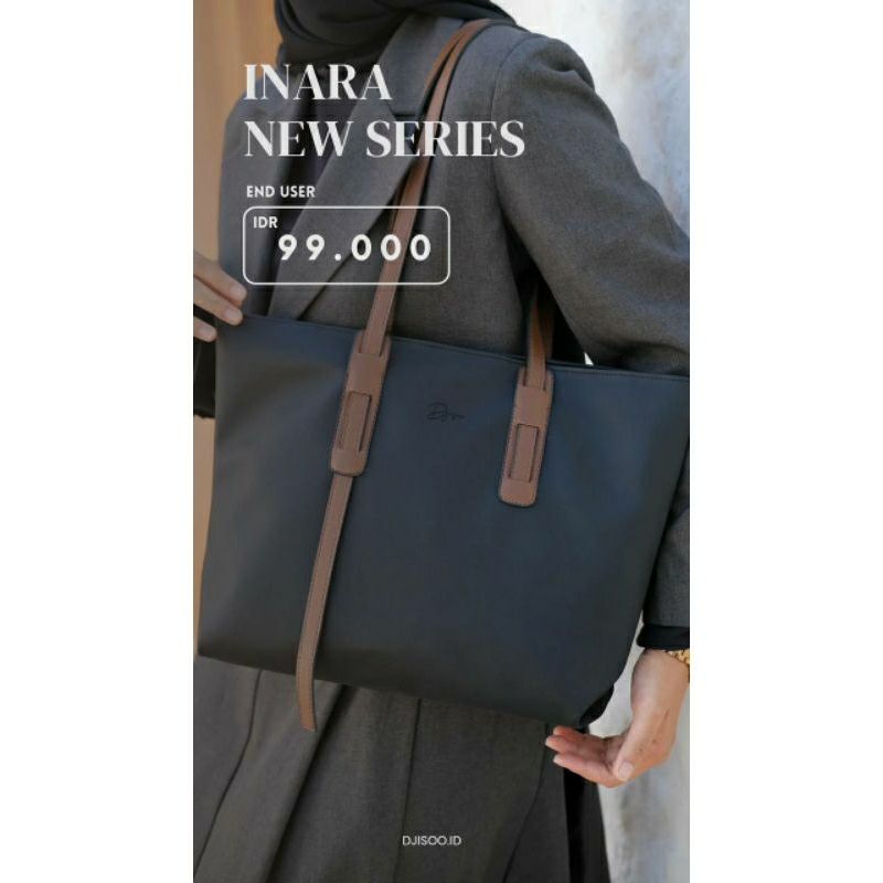 Djisoo Inara Totebag Tas Wanita Kerja Kuliah Besar Muat Laptop