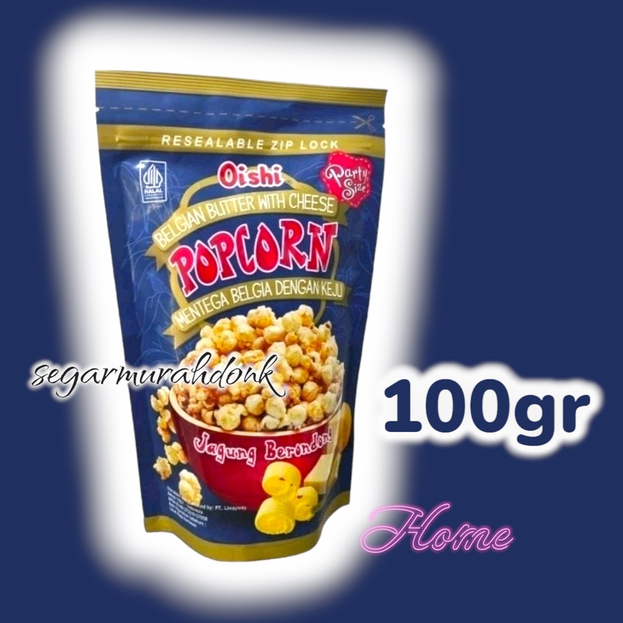 

OISHI POPCORN BUTTER CHEESE 100 gram MENTEGA BELGIA KEJU