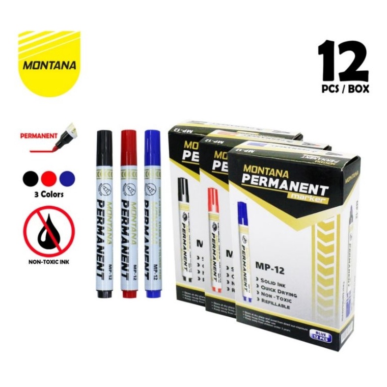 

Sikat Habis SPIDOL PERMANEN MONTANA MP12 12PCS
