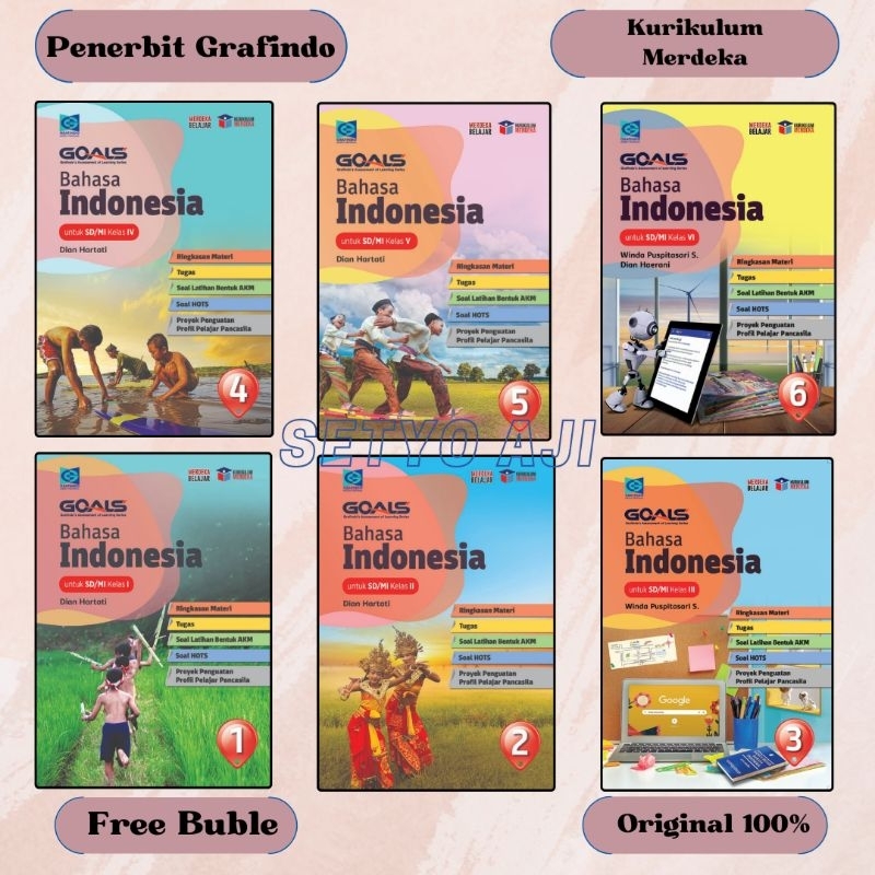 Goals Bahasa Indonesia SD/ MI Kelas 1 2 3 4 5 6 Kurikulum Merdeka Penerbit Grafindo