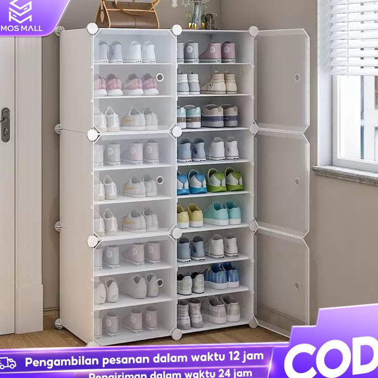 Wow Murah Meriah Rak Sepatu Tertutup Anti Debu Rak Sepatu 8 Susun Plastik Lemari Sepatu Rak Sepatu A
