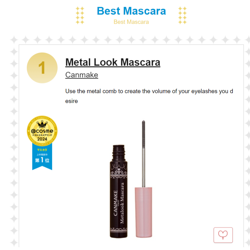 PO Jepang -- canmake metal look mascara original mascara canmake jepang, quick lash curler remover c