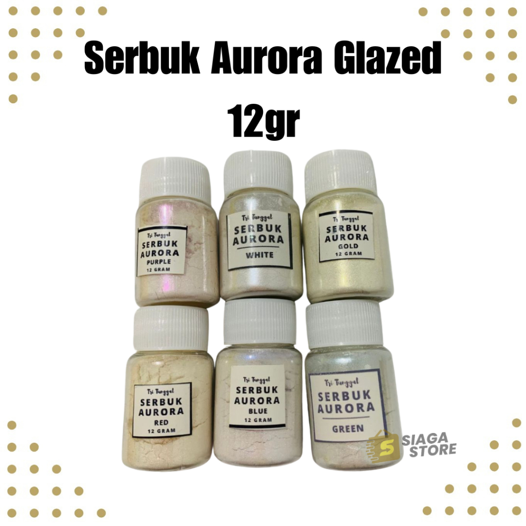 

Serbuk Aurora 12gr Bubuk Mica Pearlescent Resin Glitter Powder Aneka Warna