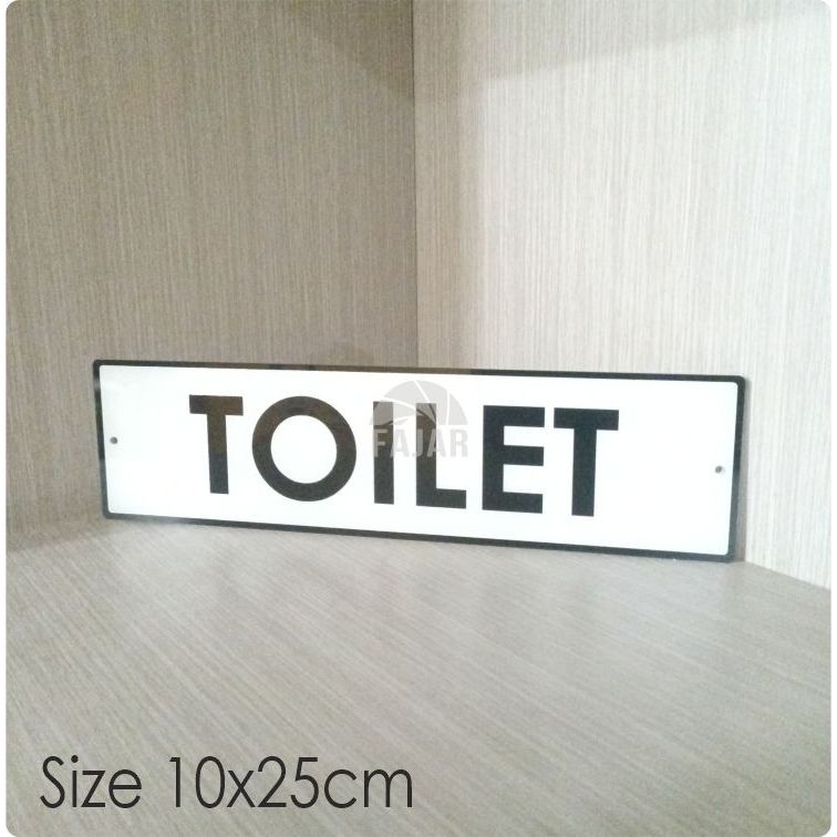 

Papan Tanda Wall Sign Toilet Akrilik 10x25 CM