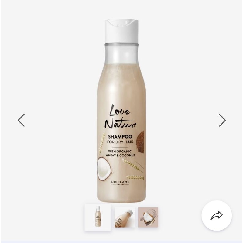 Love Nature Shampoo For Dry Hair with Organic Wheat & Coconut Oriflame