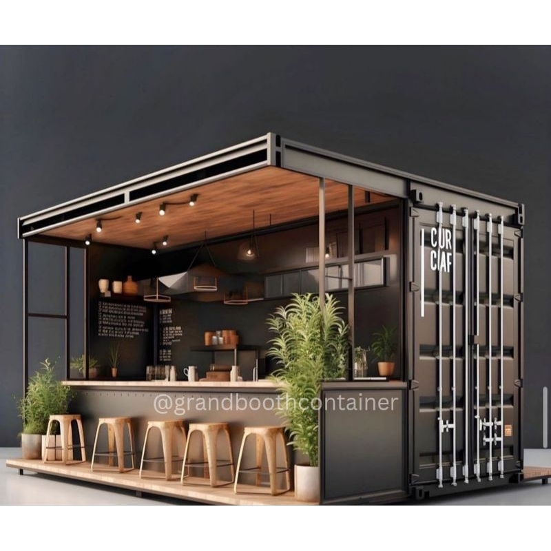 COFFEE SHOP CAFE KOPI CONTAINER ESTETIK UKURAN 2,5×2 M