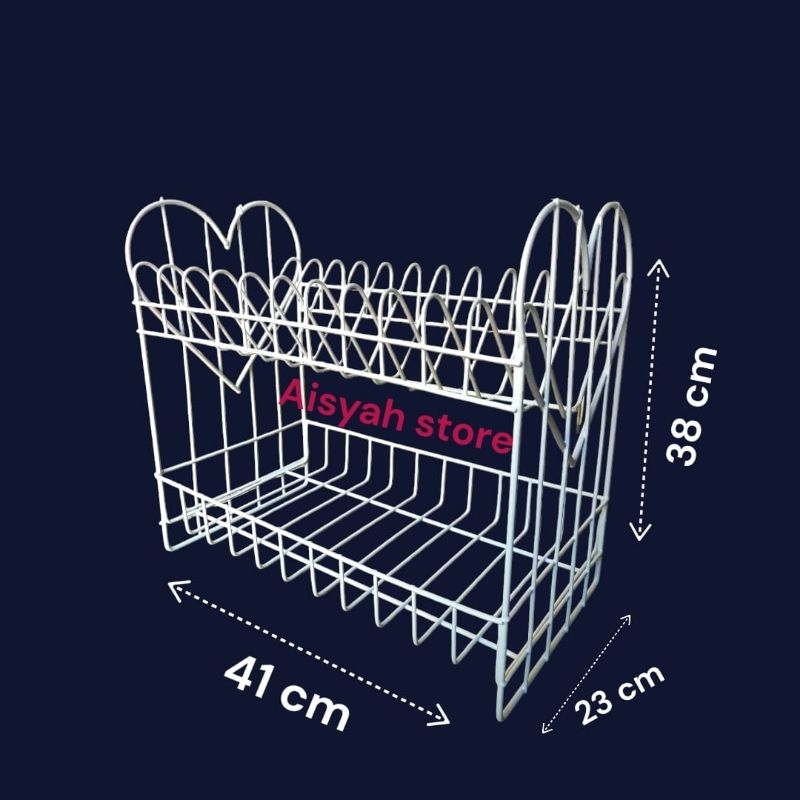 RAK PIRING MINI SUSUN 2 WASTAFEL/MEJA DAPUR/RAK PIRING GANTUNG DINDING TEMBOK