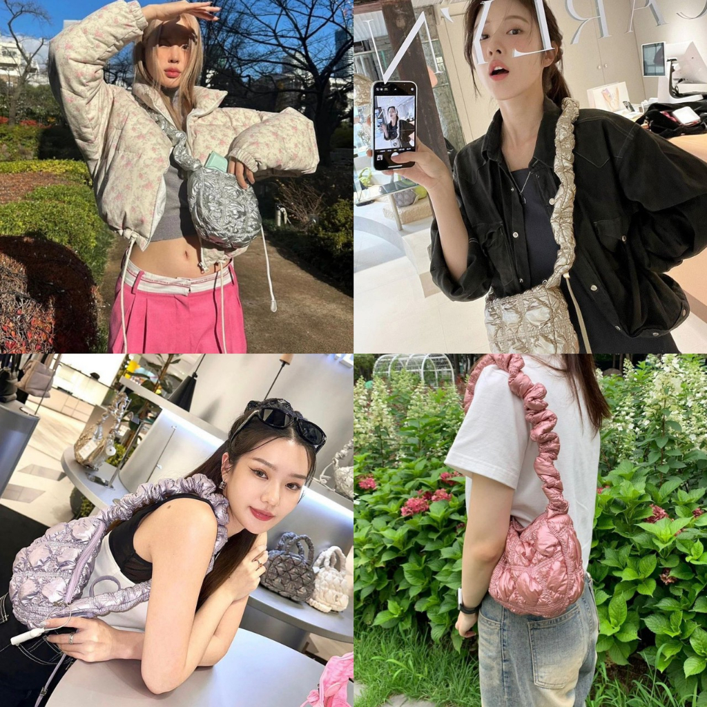 CARLYN POING BAG METALIC EDITION / KOREA SLING BAG WANITA BANGKOK / SHOLDER BAG / PUFFY BAG CARLYN