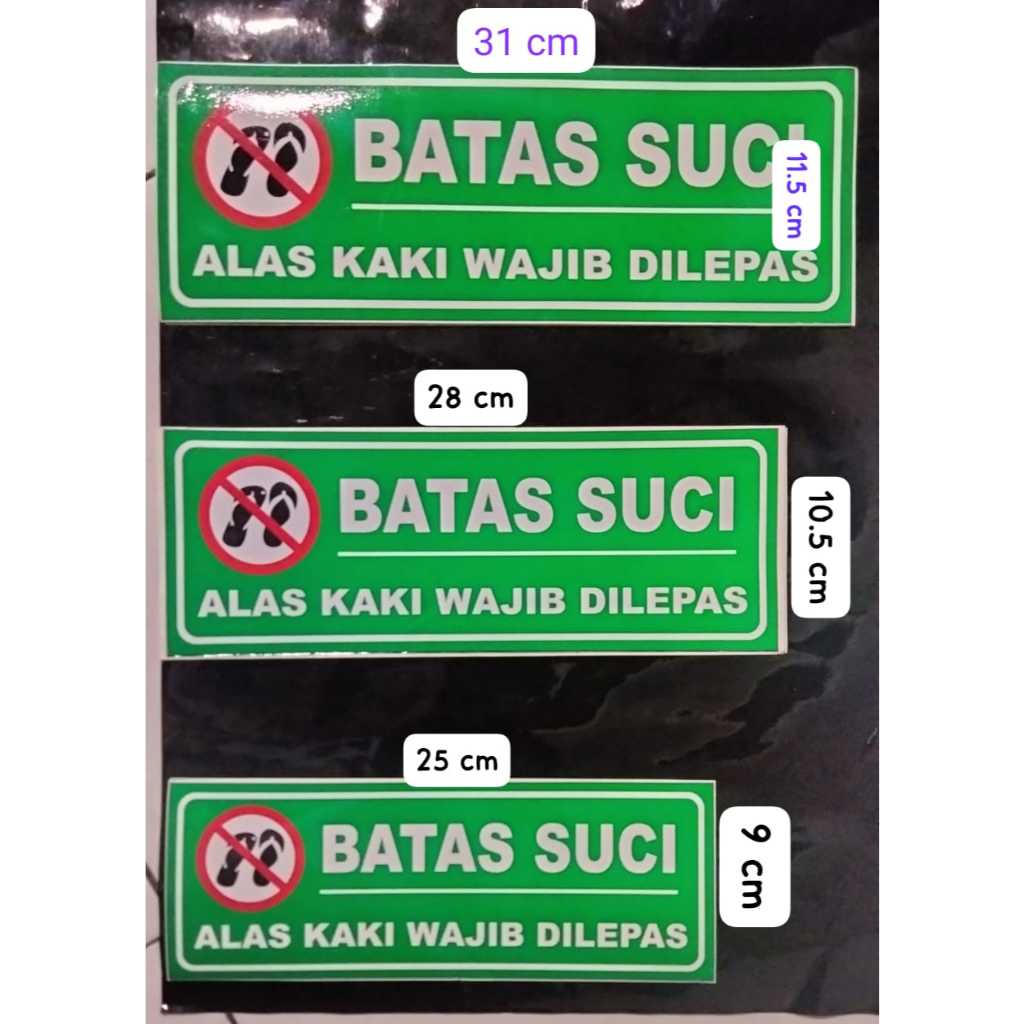 

STICKER TULISAN BATAS SUCI UKURAN CUSTOM