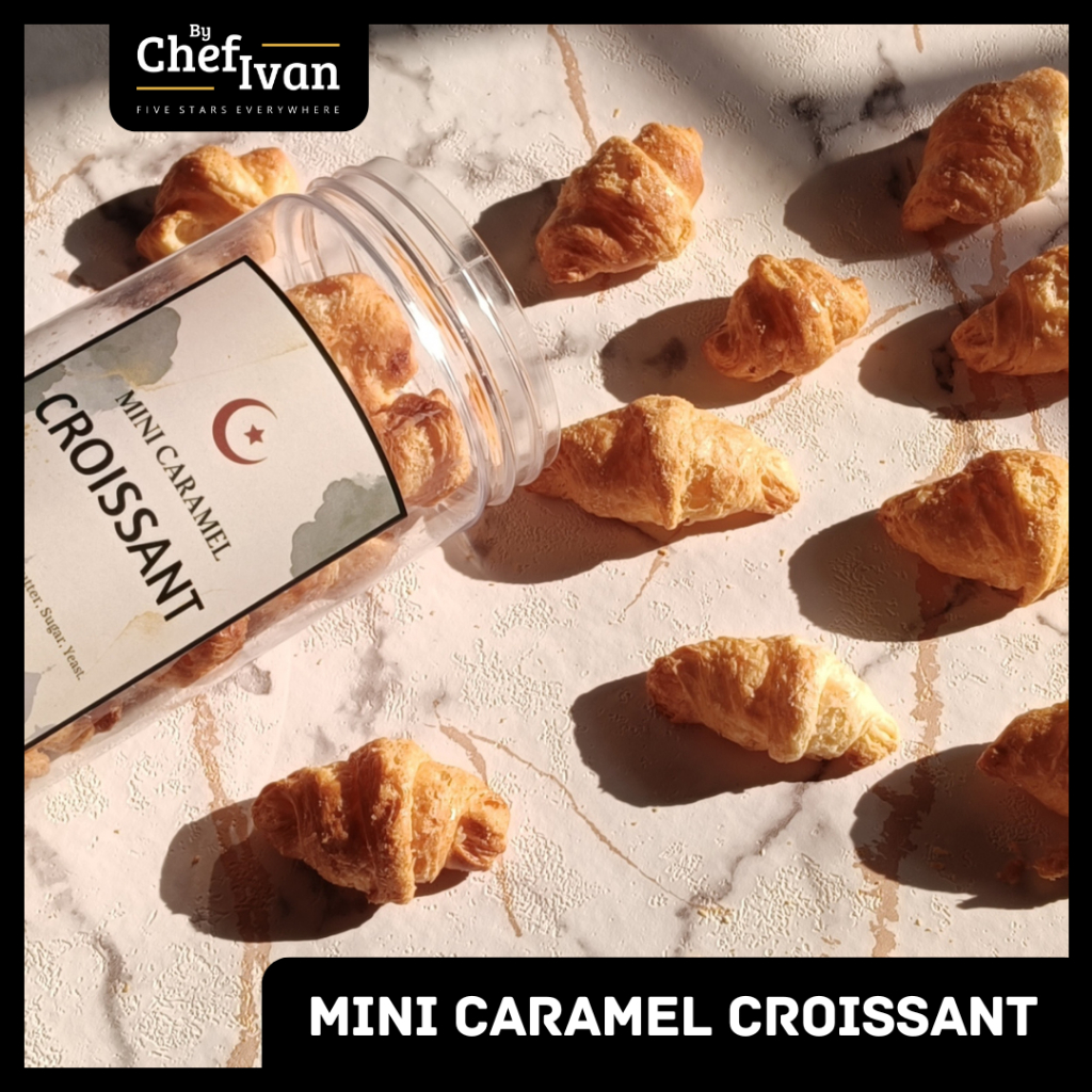 

Croissant Pastry Snack Mini Caramel Croissant Premium by Chef Ivan