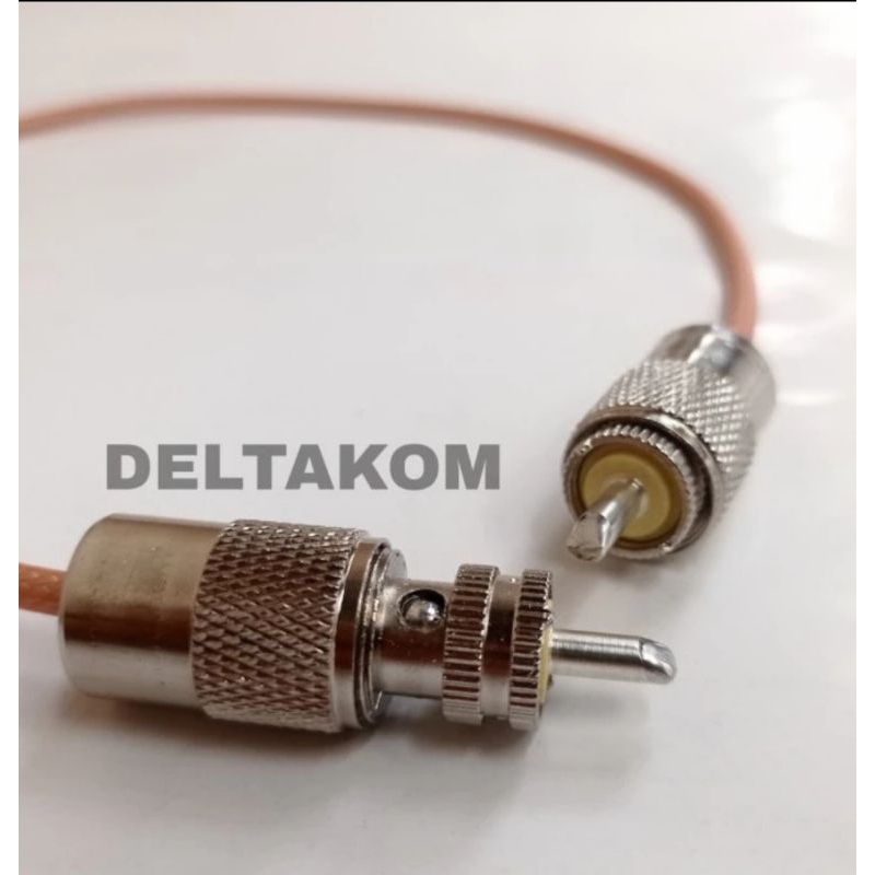 Kabel Pigtail Jumper SWR Radio Rig PL to PL Teflon Original Amphenol