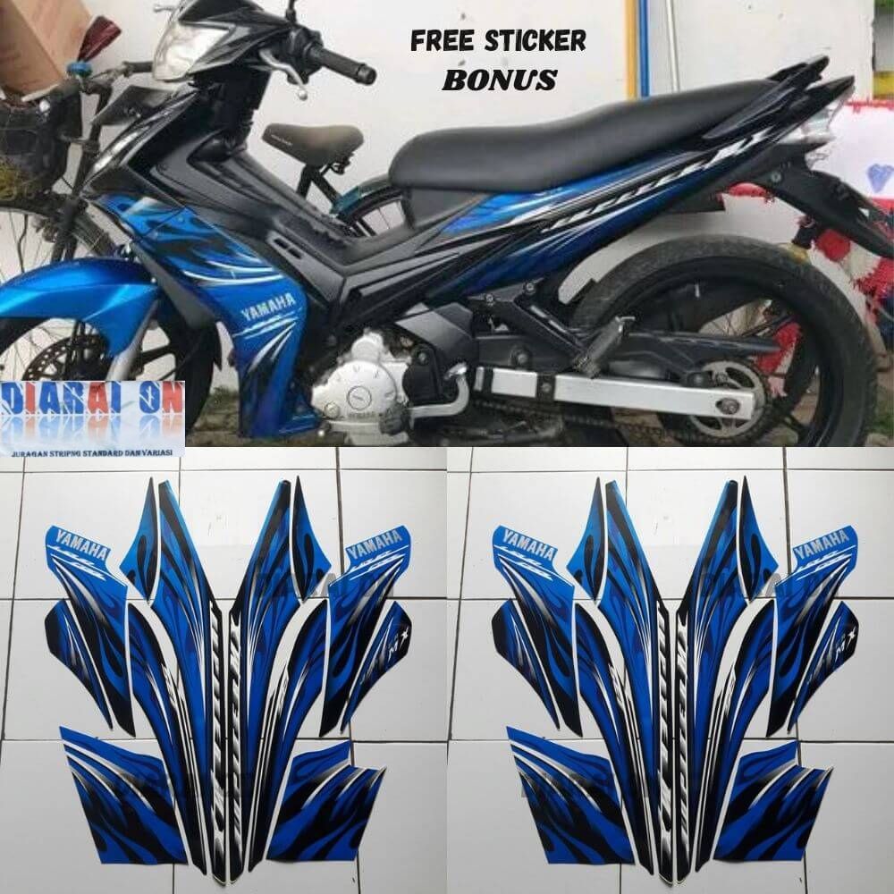 Striping Stiker Yamaha Jupiter MX 2009 Old - Jupiter MX 135 2009 2010 Lama Old Biru Murah