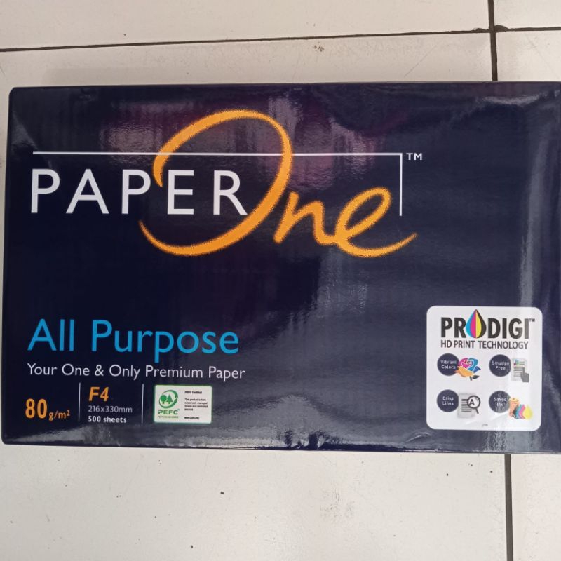 

paperone 500 lembar kertas HVS fotocopy f4 80 paperone per rim - enc.sup