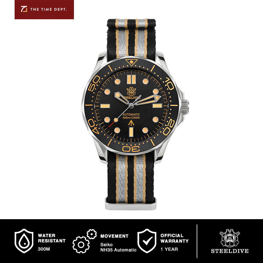 Steeldive SD1957 Sea Ghost NTTD Jam Tangan Diver Pria Seiko NH35A 007 Automatic