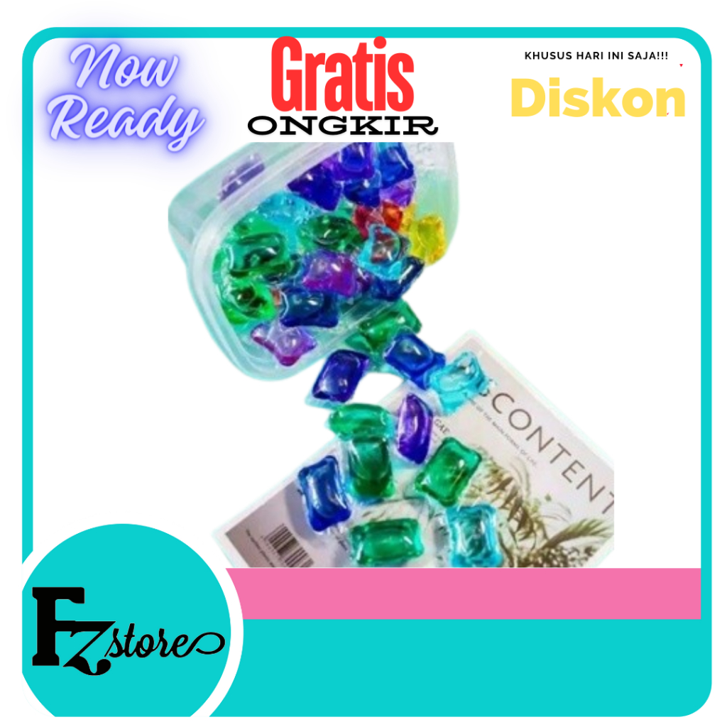 SABUN CUCI VIRAL DETERJEN KAPSUL LAUNDRY GEL BALL BEAD WANGI LAVENDER LEMON BUNGA MAWAR BUAH
