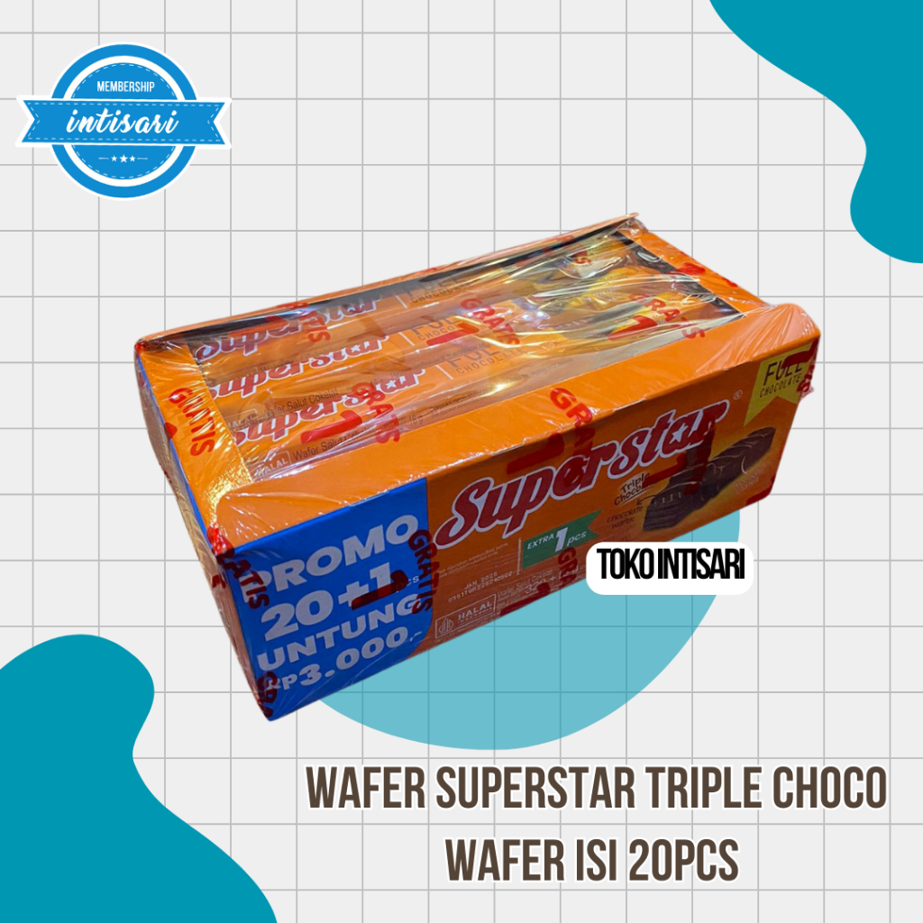 

Wafer Superstar Triple Choco Wafer ISI 20pcs (PAK)