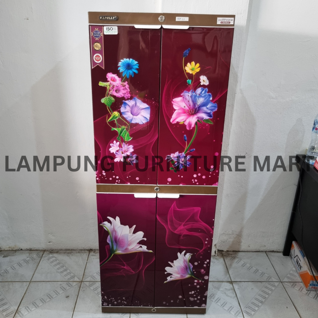 Lemari Pakaian Napolly Polithrone Bunga ungu