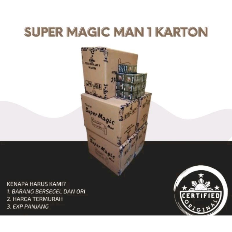Tisu Super Magic Man 1 Karton Isi 42 Slop