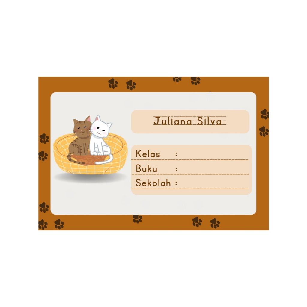 

23 Stiker Mapel - Label Buku Pelajaran Sekolah - Stiker mata pelajaran doff