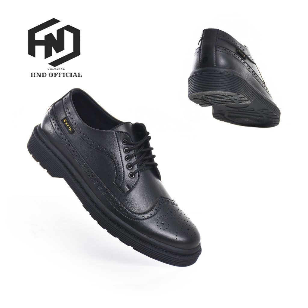 HND SIDNEY | Sepatu Pantofel Oxford Formal Kerja Hitam Pria