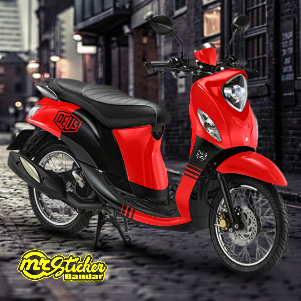 Sticker Decal Full Body Fino Motif deus merah