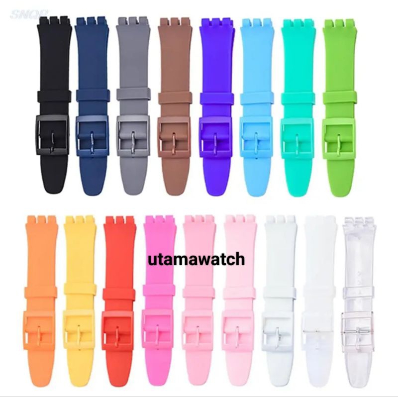 Tali Strap Jam Swatch Original Oem Strap Swatch 19mm Strap jam Swatch Irony New Gent banyak warna