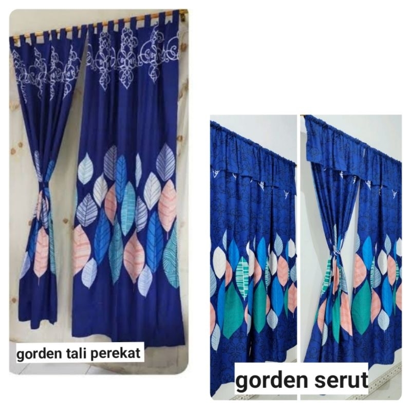 gorden motif murah / gordyn / gorden murah bunga / gorden karakter / korden pintu termurah biru