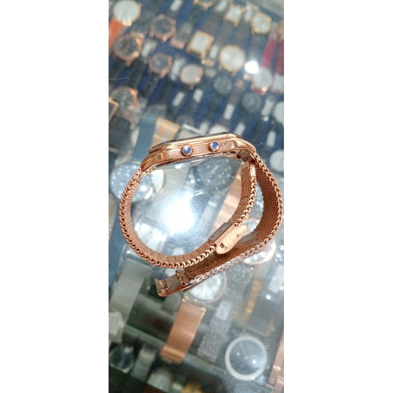 jam Hegner digital rantai pasir rosegold