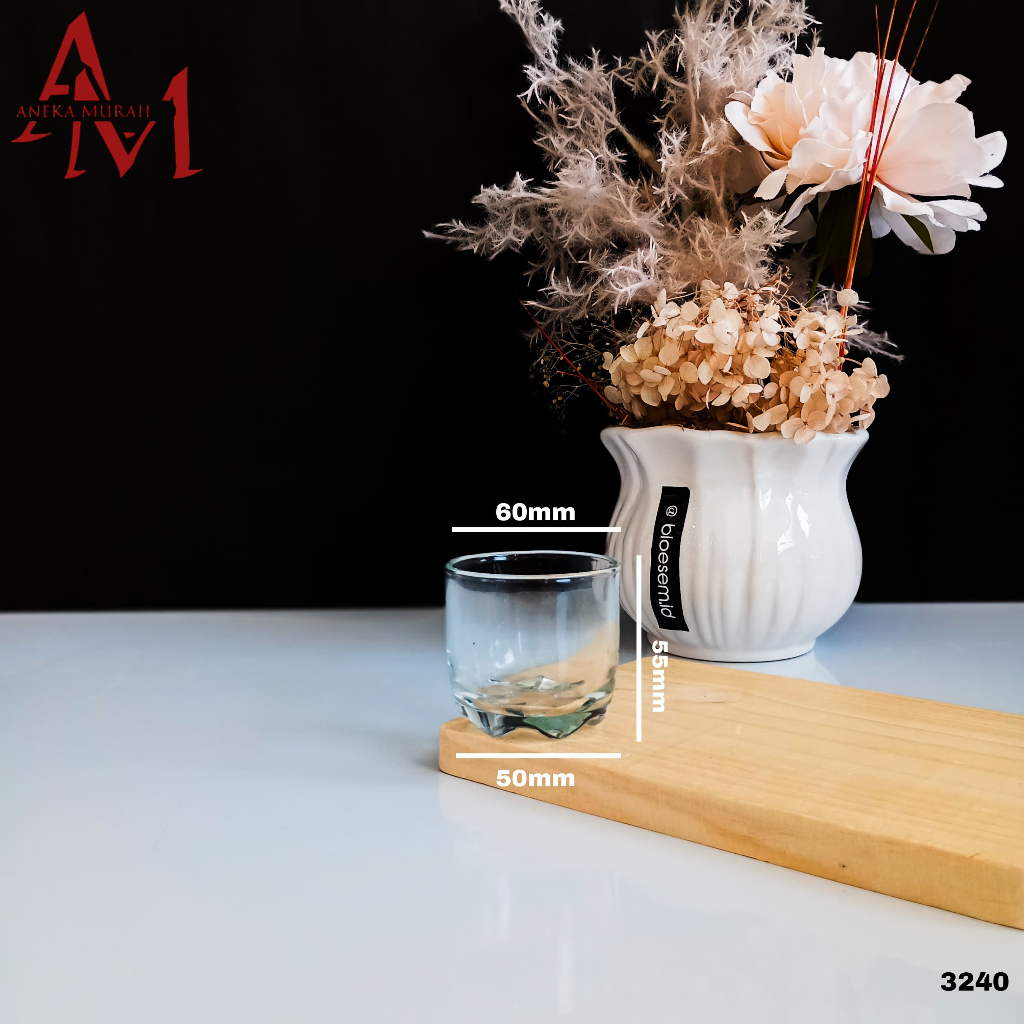 GELAS KACA UNIK GELAS MINUM SLOKI BIR BENING ISI 6 ( 3240 ) + FREE BUBBLE WRAP