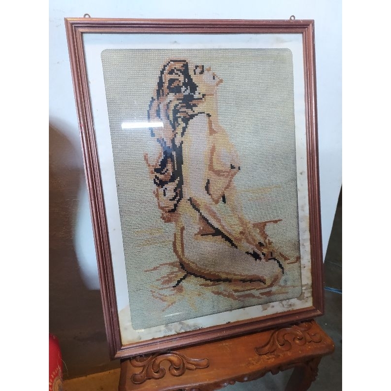 lukisan kristik hiasan dinding original