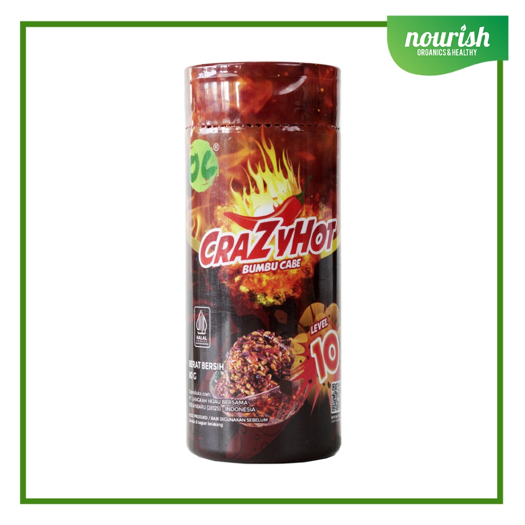 

Organic Center, Crazy Hot Chili Powder (BonCabe NO MSG) 60 gr Level 10-Jkut