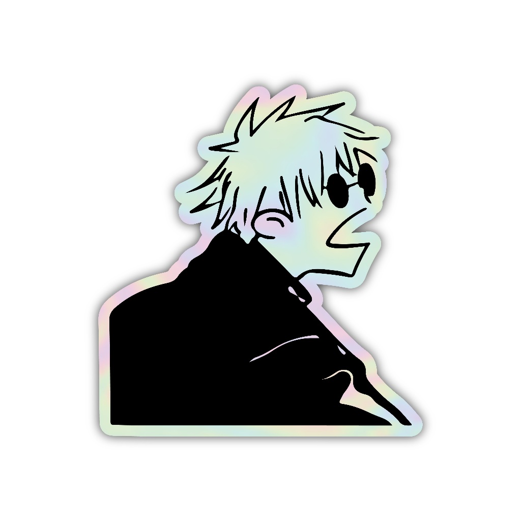 

Z268 sticker gojo anime jujutsu kaisen, stiker hologram satuan