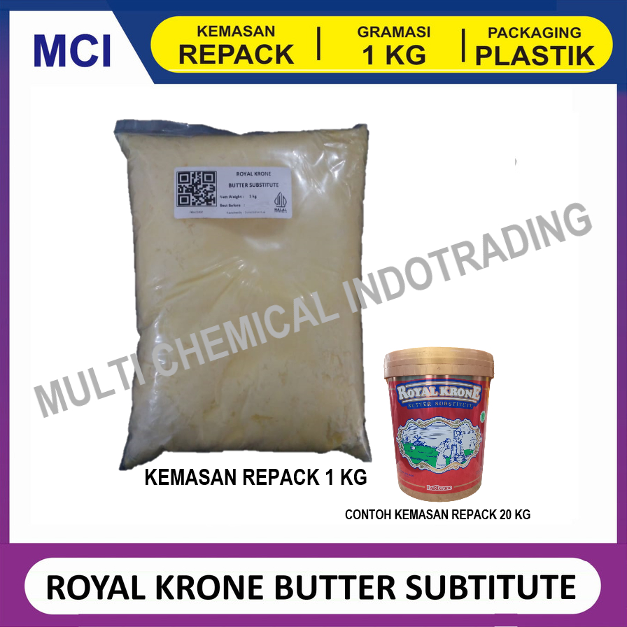 

ROYAL KRONE KRON MENTEGA BUTTER SUBTITUTE PENGGANTI MENTEGA 1 KG