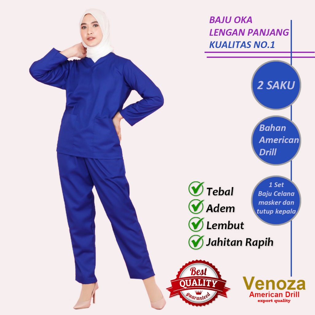 Baju OK Drill SBA 2- Baju Ok Lengan Panjang - Baju Ok Jaga Malam