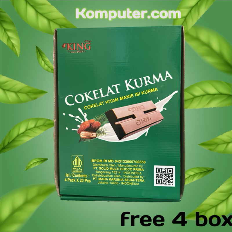 

DKING COKELAT KURMA (DUS) / DKING COKELAT HITAM MANIS ISI KURMA / D'KING COKELAT KURMA / COKLAT KURMA / DKING COKLAT KURMA