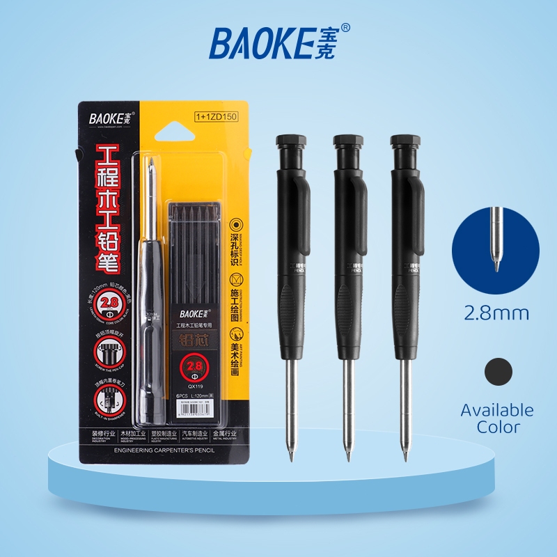 

BAOKE Pensil Teknik Profesional 2.8mm Pensil Pengerjaan Kayu Isi Ulang 1+1ZD150